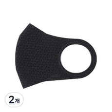 퍼핏 반영구 항균 쿠션 퍼프 마스크 소, 1개입, 2개, 블랙패턴