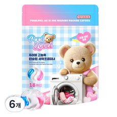 푸러블 고농축 캡슐형 세탁조클리너, 198g, 6개