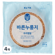 편식공장 바른누룽지 우리햅쌀, 200g, 4개