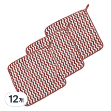 Sonio Z字形柔軟擦手巾 30 x 30 cm, 04 棕色, 12個