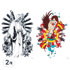 黃君通商 特大號紋身貼紙 HB-137 HB-138, 混色, 2個