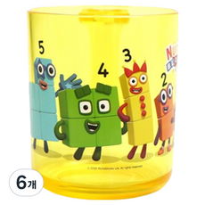 르번 넘버블록스 준비물컵, 혼합색상, 6개, 320ml
