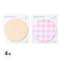 morning glory 圓形半透明便利貼 70 x 70 mm, 4個, 40張, 隨機出貨