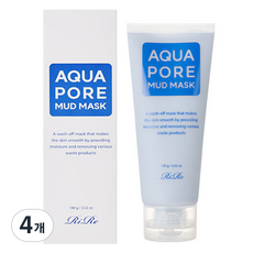 리르 아쿠아 포어 머드 마스크 100g, 1개입, 4개