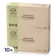 슈가랩 사탕수수 에코백 17cm x 25cm, 소(S), 100개입, 10개