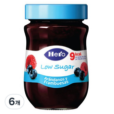 헤로 저당 블루베리&라즈베리잼, 6개, 280g