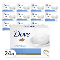 도브 센스티브 뷰티 바 비누 무향, 90g, 24개
