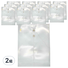 直式附繩公文袋 12個, 透明, 2組