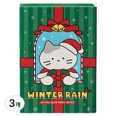 버터 크리스마스 밀크캣 퍼퓸비누 윈터레인 그린, 100g, 3개