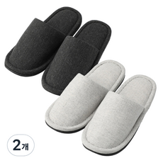 [쿠팡수입] 니토리 거실화 헤링본 2종 세트, 블랙, 그레이, 2개