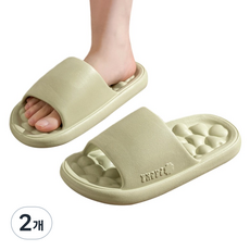 萌司特 鵝卵石造型指壓拖鞋 250-255mm, 2個, 綠色