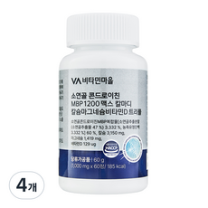 비타민마을 소연골 콘드로이친 MBP 1200 맥스 칼마디 칼슘마그네슘비타민D 트리플, 4개, 60정