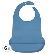 Goodsome 成人用加大防水圍兜 27 x 44 cm, 藍色, 6個