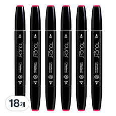 신한화구 터치 트윈마카 VIVID RED 4, 1색, 18개