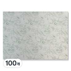 BEST PACK Blooming 無塗層防油紙 22 x 30 cm, 100個, 淡綠色