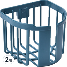 Roywing 多用途免鑽孔黏貼式方形衛生紙架置物架, 藍色, 2個