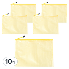 미소로운 간편한 메쉬 파일보관가방 32.8 x 23 cm, 옐로우, 10개