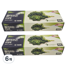 Maygreen 뽑아쓰는 위생백 대 30cm x 45cm, 대(L), 6개, 100개입