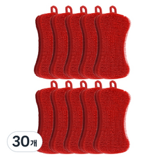 실리콘 수세미 레드, 30개, 1개입