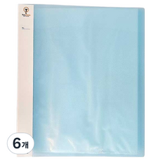 티처스 3공 O링 클리어파일 240 x 310 x 25 mm x 20p, 스카이블루, 6개