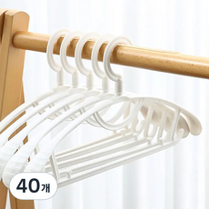 Franconde 防滑無彈塑料西裝衣架, 白色, 40個