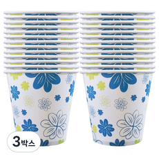 페이퍼맥스 NEW 플라워 종이컵 180ml, 3박스, 1000개입