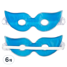 블루베라 눈 구멍뚫린 냉찜질 안대 블루, 6개, 1개입