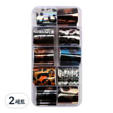 Jello Jello 美甲箔膜10件組, 3 豹紋, 2套