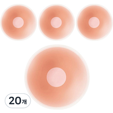 리빙943 실리콘 니플 커버 패드 핑크박스 원형 6.5cm, 20개