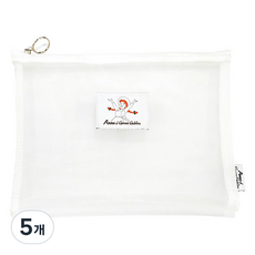 빨강머리앤 메쉬 파우치, 화이트, 5개