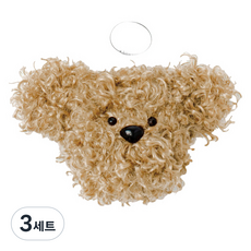 푸들 모루 멍멍 강아지 인형 키링 DIY패키지, 3베이지, 3세트