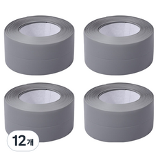 Market Plan 超強力多用途水槽縫隙防水膠帶 灰色 大型, 12個