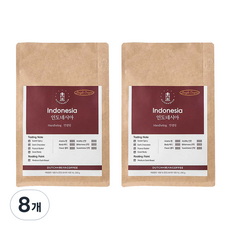 印尼曼特寧單品咖啡豆, 無研磨咖啡豆, 200g, 8個