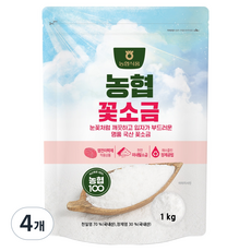 농협100 농협식품 꽃소금, 4개, 1kg