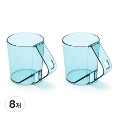 McLife 浴室倒掛牙刷架漱口杯, 藍色, 8個