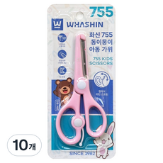 WHASHIN 755 Dongi Mungi 兒童安全剪刀, 10個, 隨機出貨