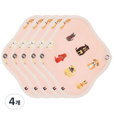 布護墊 粉色小狗, 5入, 4個