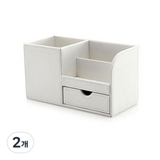 多功能收納桌上整理架, 白色, 2個