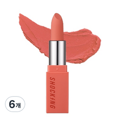 토니모리 더 쇼킹 립스틱 벨벳, 06 테이크미홈, 3.5g, 6개