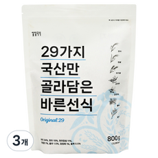 일일곡식 29가지 국산만 골라담은 바른선식, 800g, 3개