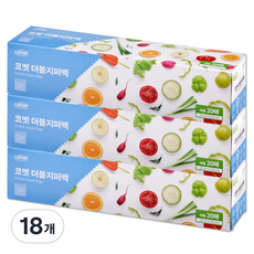 코멧 더블 지퍼백, 대(L), 20개입, 18개
