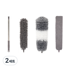 홈데코레 길이조절 극세사 먼지털이 4종 세트, 혼합색상, 2세트