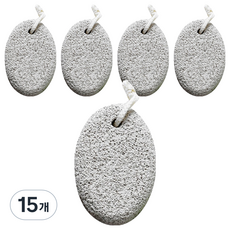 바롬몰 풋 스크럽 원형 화산석 화이트 6.5 x 9 x 3 cm, 1개입, 15개, 80g