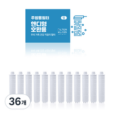 필터클래스 아토젯 국내산 주방 핸디형 녹물제거 개별포장 호환필터, 36개