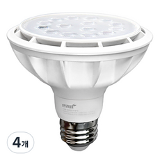 번개표 LED 집중형 램프 15W PAR30, 화이트바디 + 주광색, 4개