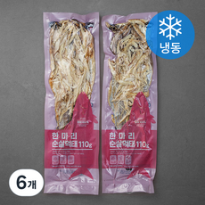 푸딩팩토리 한마리 순살먹태 (냉동), 110g, 6개