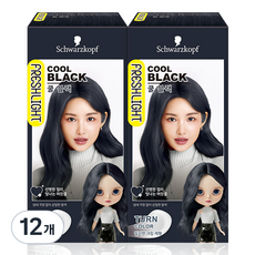 FRESHLIGHT 富麗絲 FRESHLIGHT染髮霜, 冷酷黑, 12盒