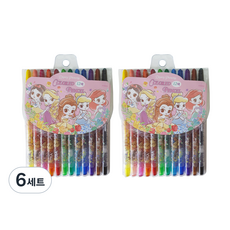 迪士尼女童用公主彩色鉛筆, 12色, 6套