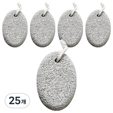 바롬몰 풋 스크럽 원형 화산석 화이트 6.5 x 9 x 3 cm, 1개입, 25개, 80g
