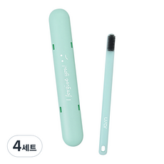 알럽홈 슈퍼 소프트 칫솔 케이스 세트 그린, 4세트